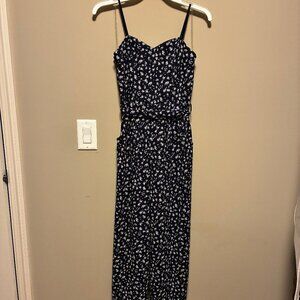 Navy floral jumpsuit - Emerald Sundae - Size S